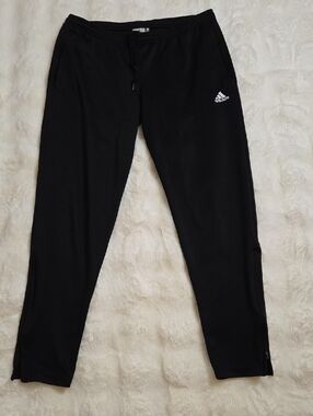 Adidas Black Jogger Sweatpants with White Logo